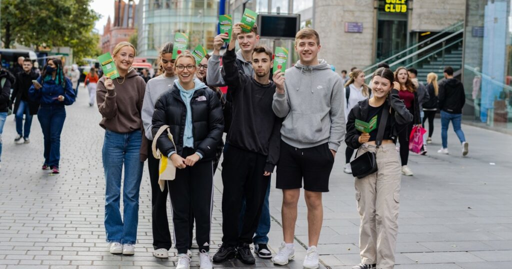 Studentenveranstaltung bei Liverpool ONE